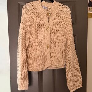Zara Chunky Knit Button-Front Sweater Cardigan